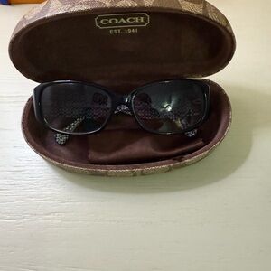 Coach Black Sunglasses with Dark Lenses KARI S464